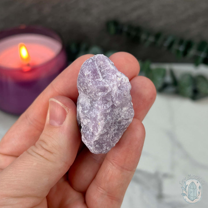 Lepidolite Hedgehog Pet Rock Carving