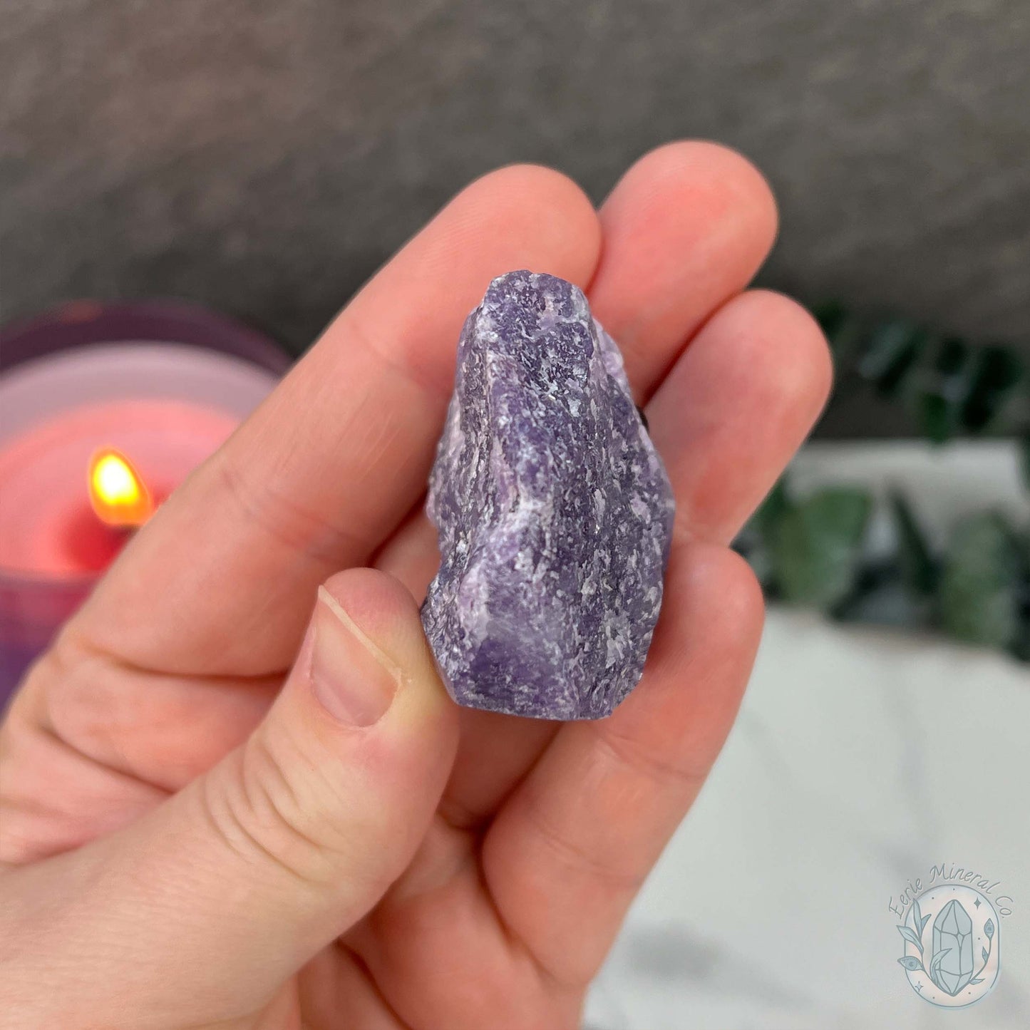 Lepidolite Hedgehog Pet Rock Carving