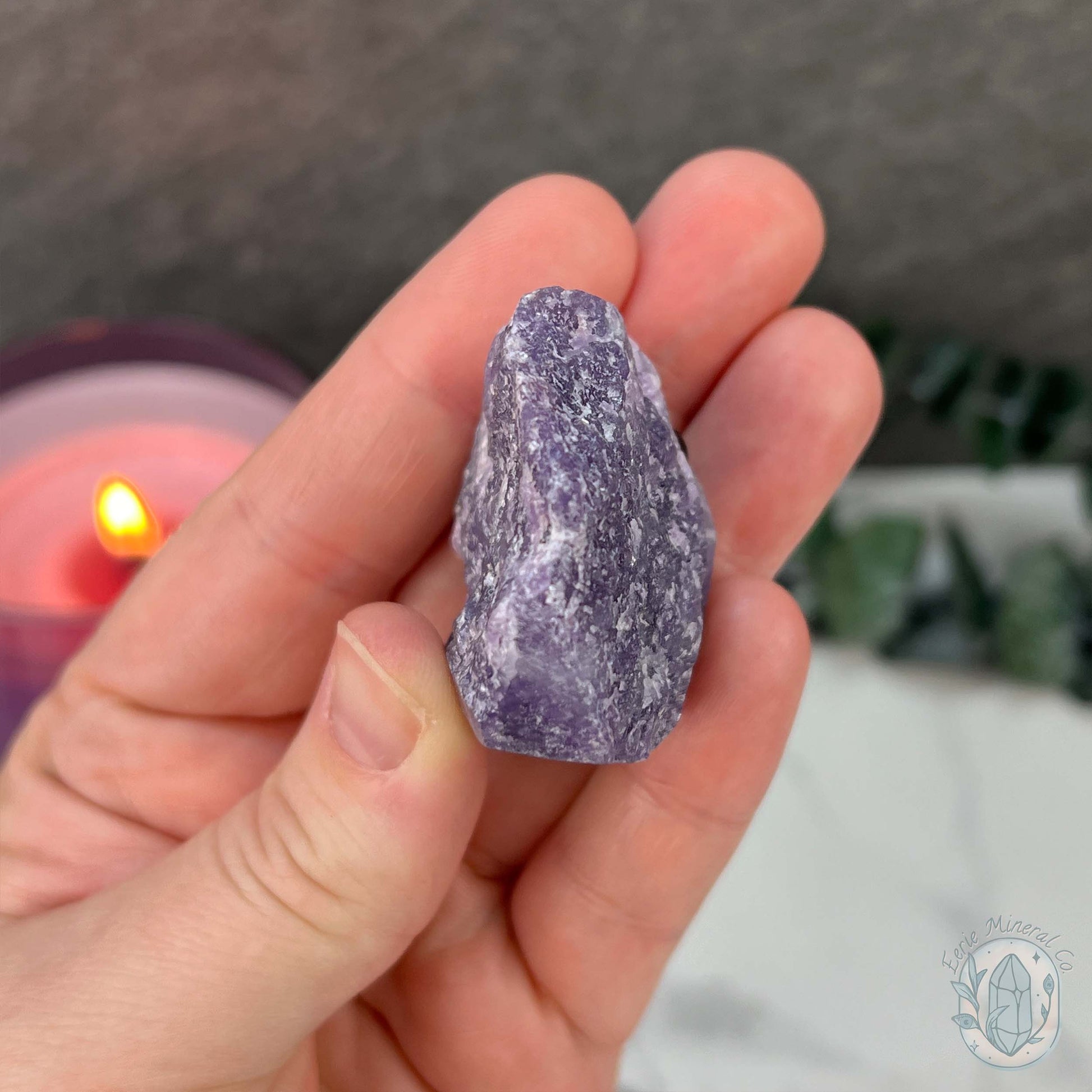 Lepidolite Hedgehog Pet Rock Carving