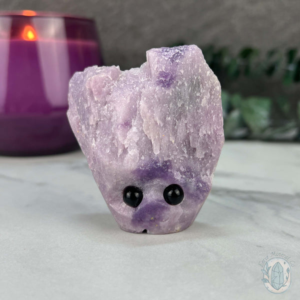 Lepidolite Hedgehog Pet Rock Carving