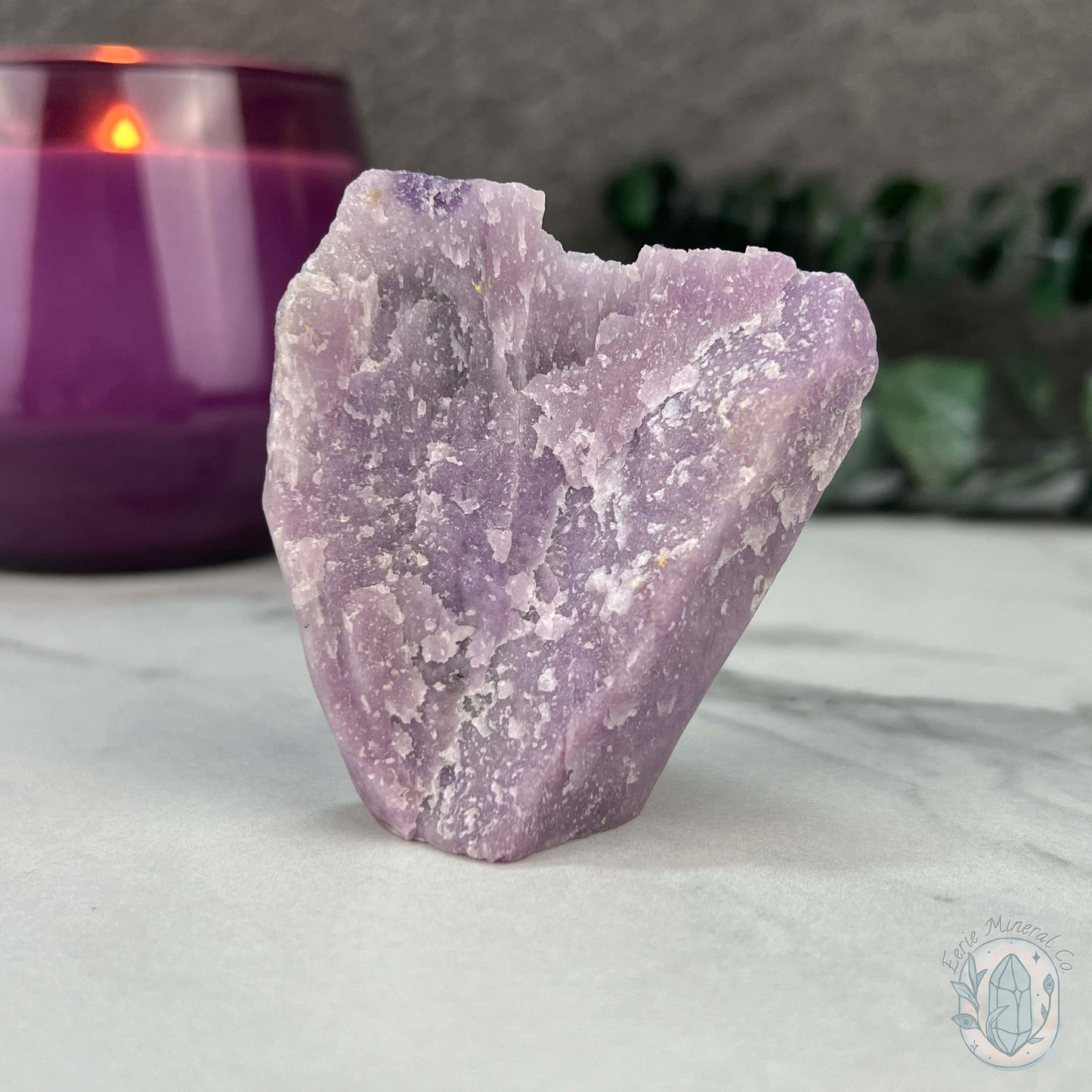 Lepidolite Hedgehog Pet Rock Carving