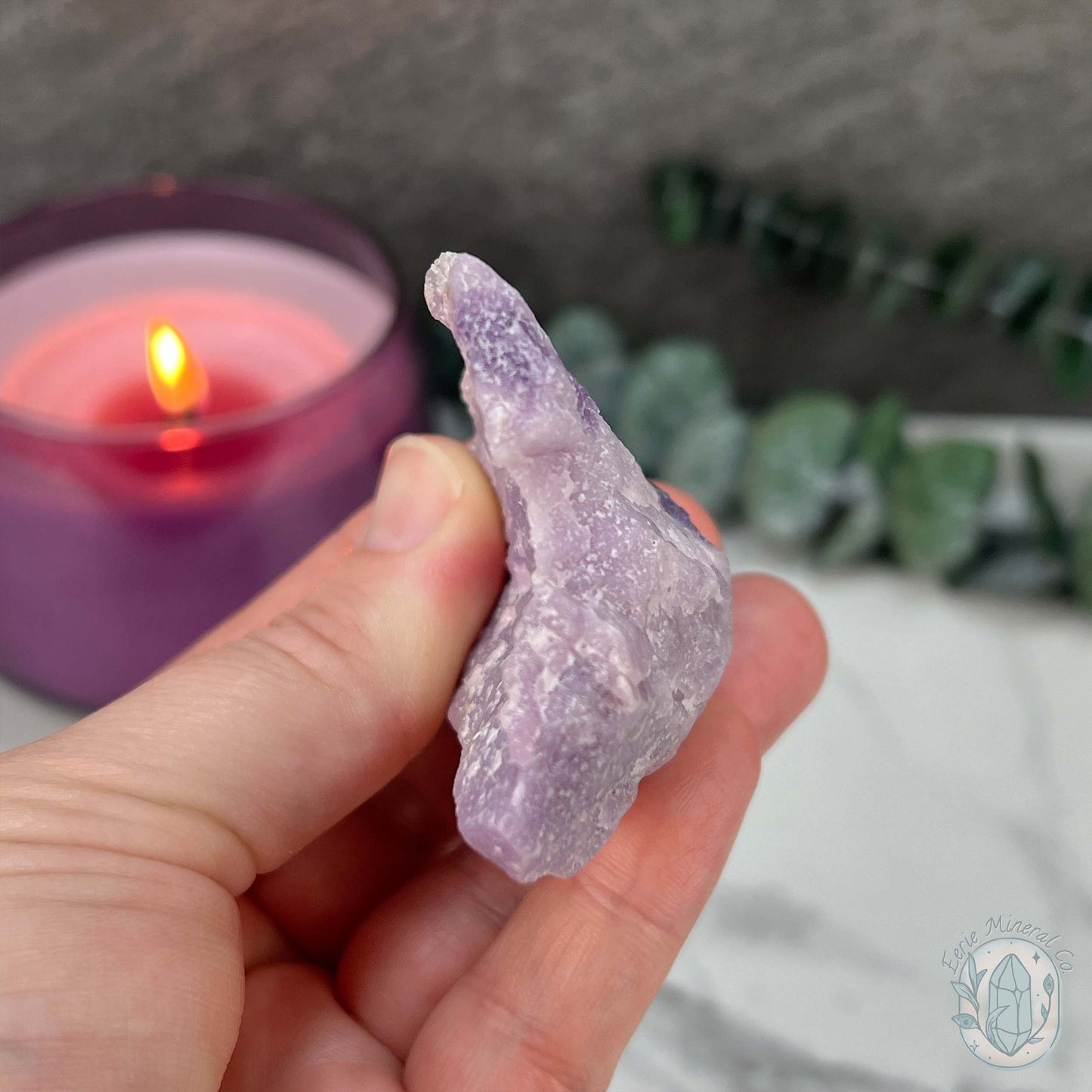 Lepidolite Hedgehog Pet Rock Carving