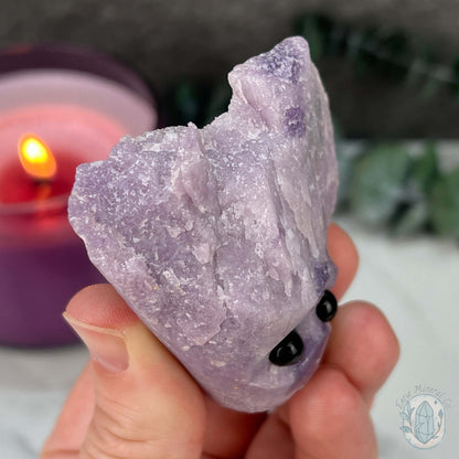 Lepidolite Hedgehog Pet Rock Carving