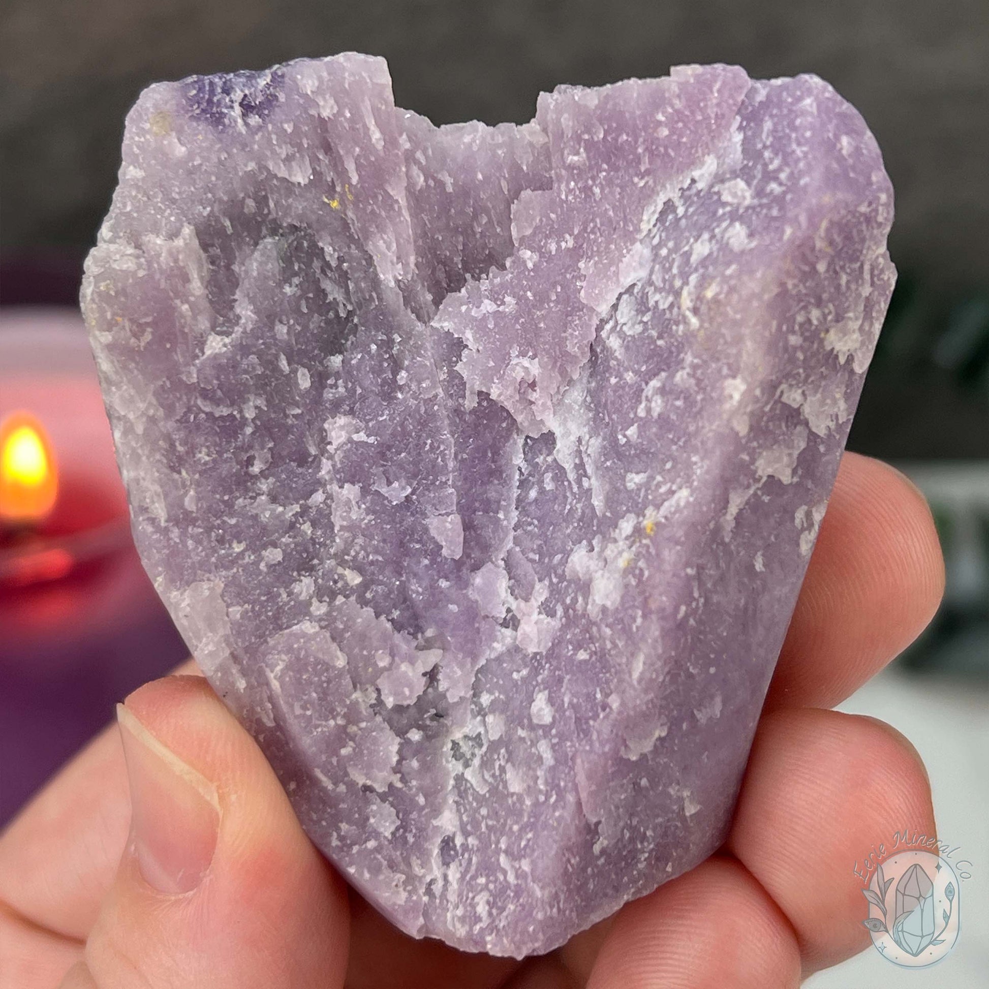 Lepidolite Hedgehog Pet Rock Carving