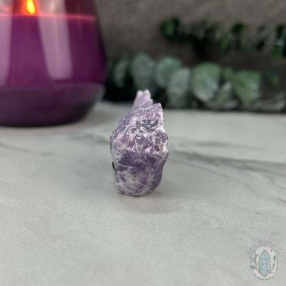 Lepidolite Hedgehog Pet Rock Carving