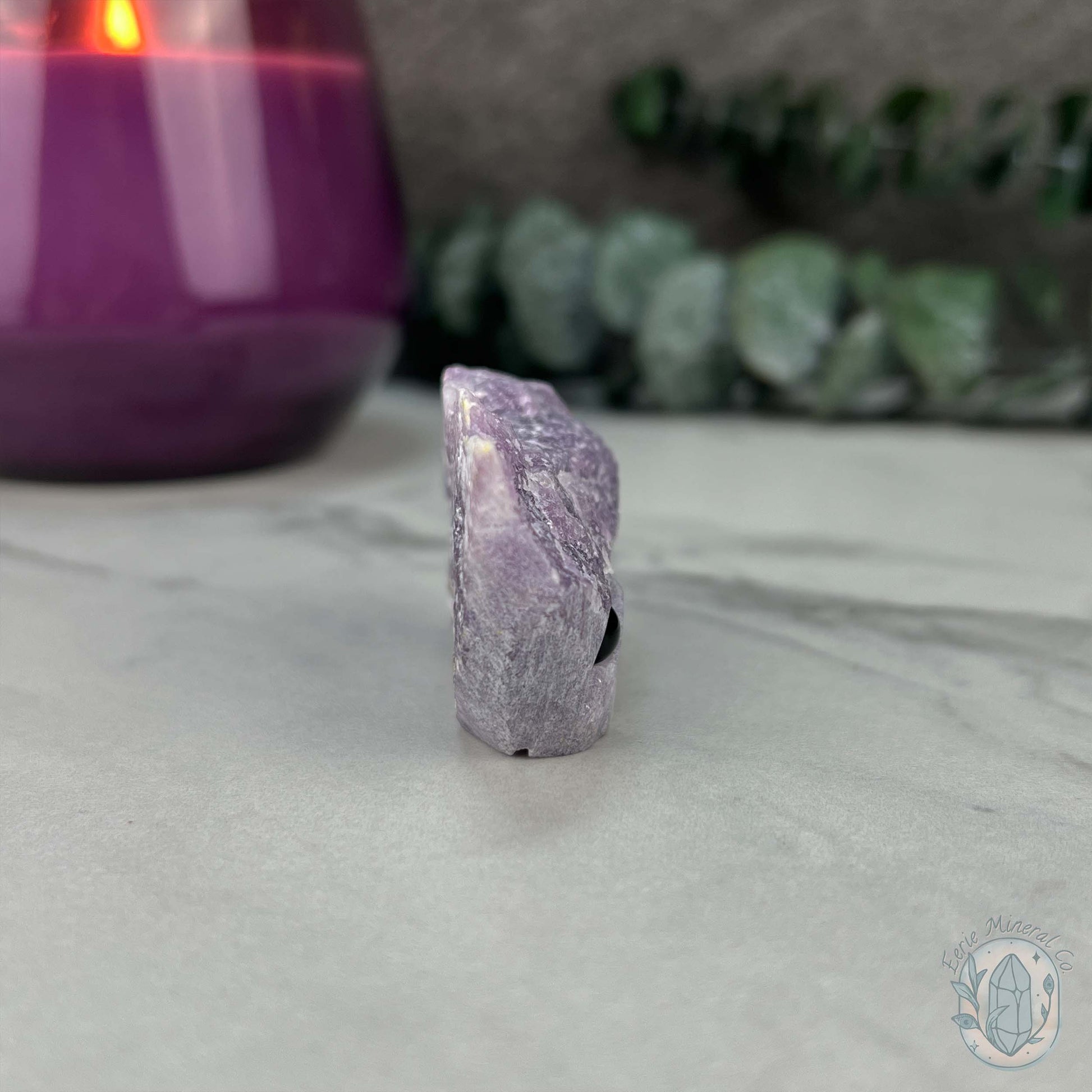 Lepidolite Hedgehog Pet Rock Carving