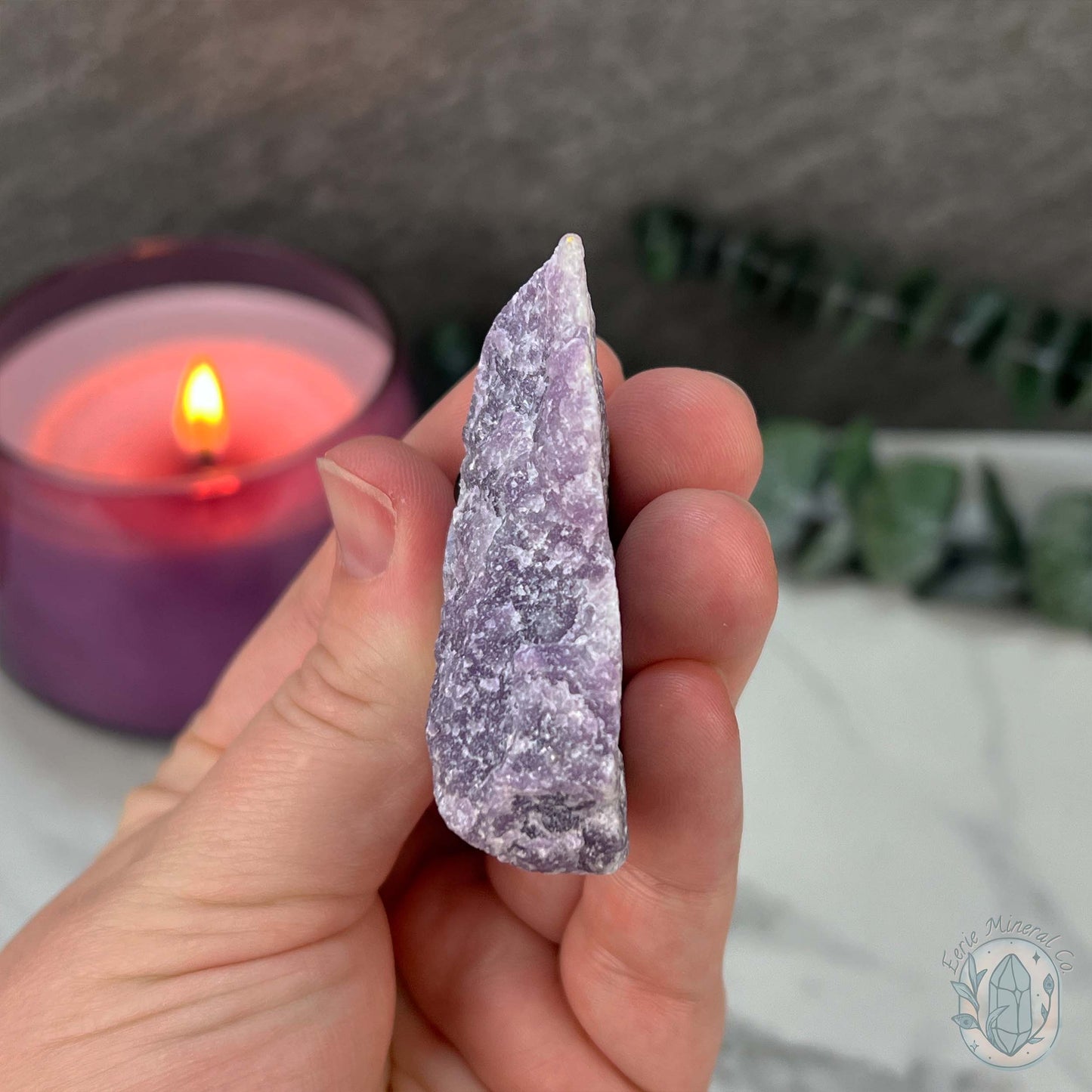 Lepidolite Hedgehog Pet Rock Carving