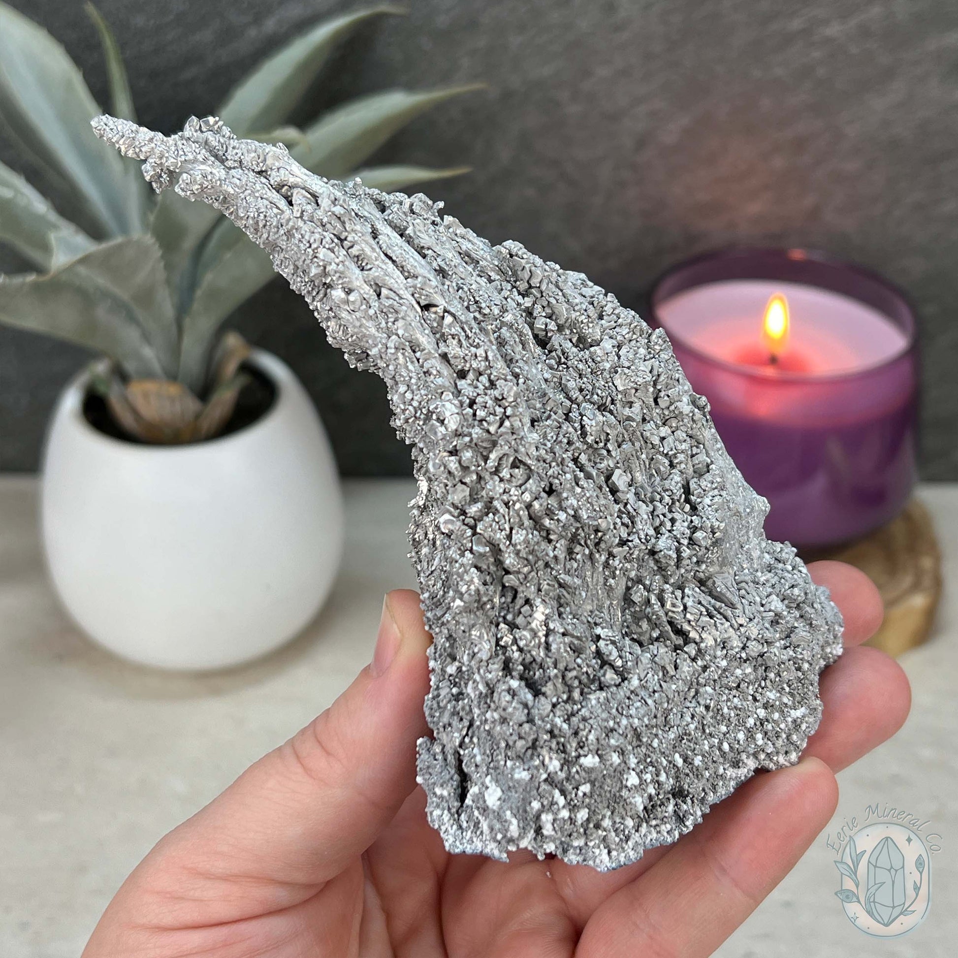 Natural Raw Silver Magnesium Mineral Specimen