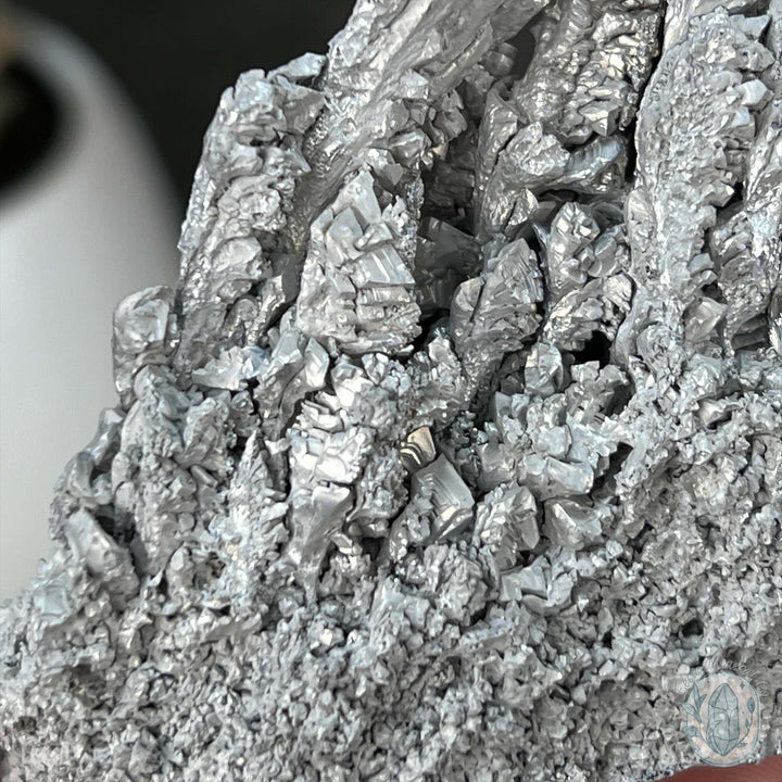 Natural Raw Silver Magnesium Mineral Specimen | Eerie Mineral Co.