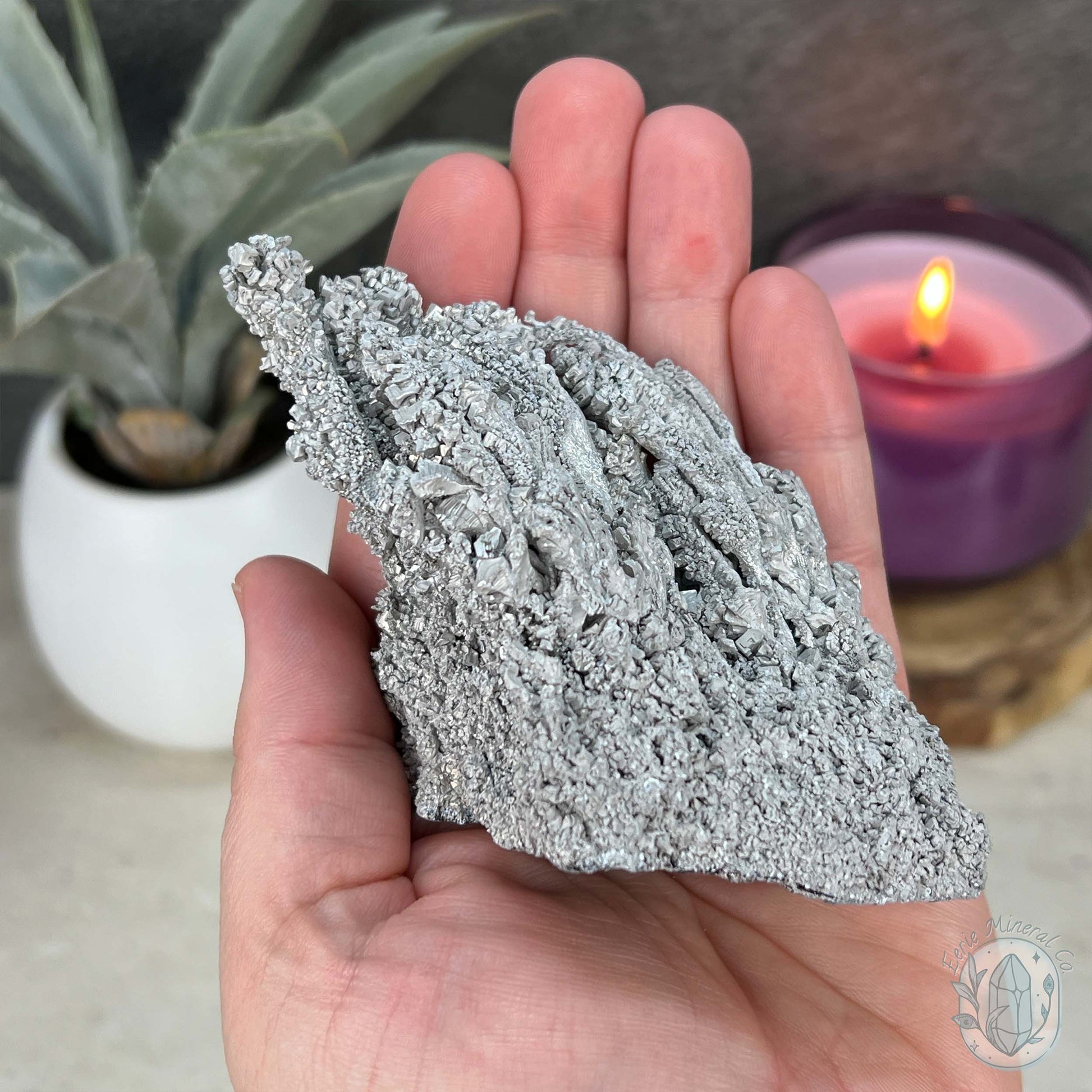 Natural Raw Silver Magnesium Mineral Specimen