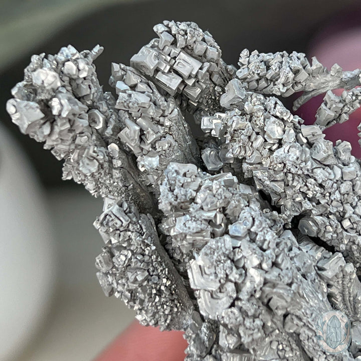 Natural Raw Silver Magnesium Mineral Specimen | Eerie Mineral Co.