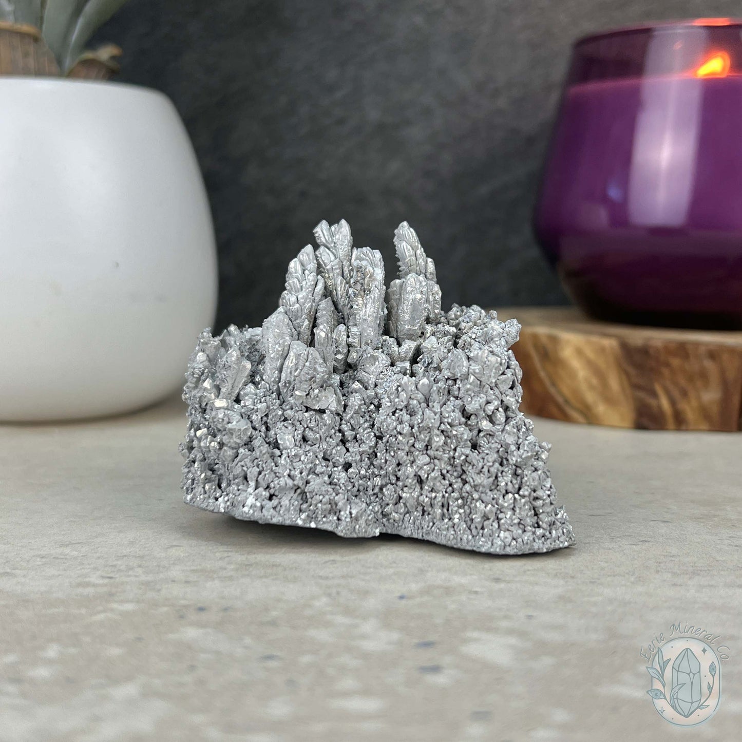 Raw Silver Magnesium Mineral Display Specimen