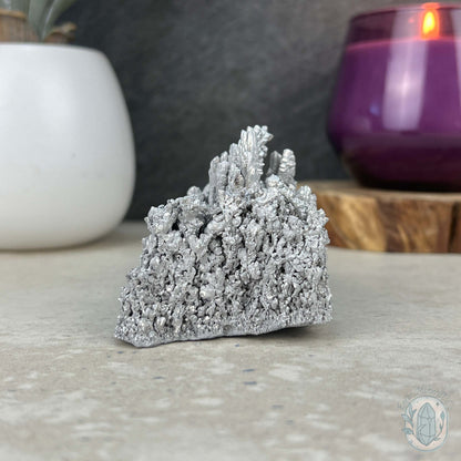 Raw Silver Magnesium Mineral Display Specimen