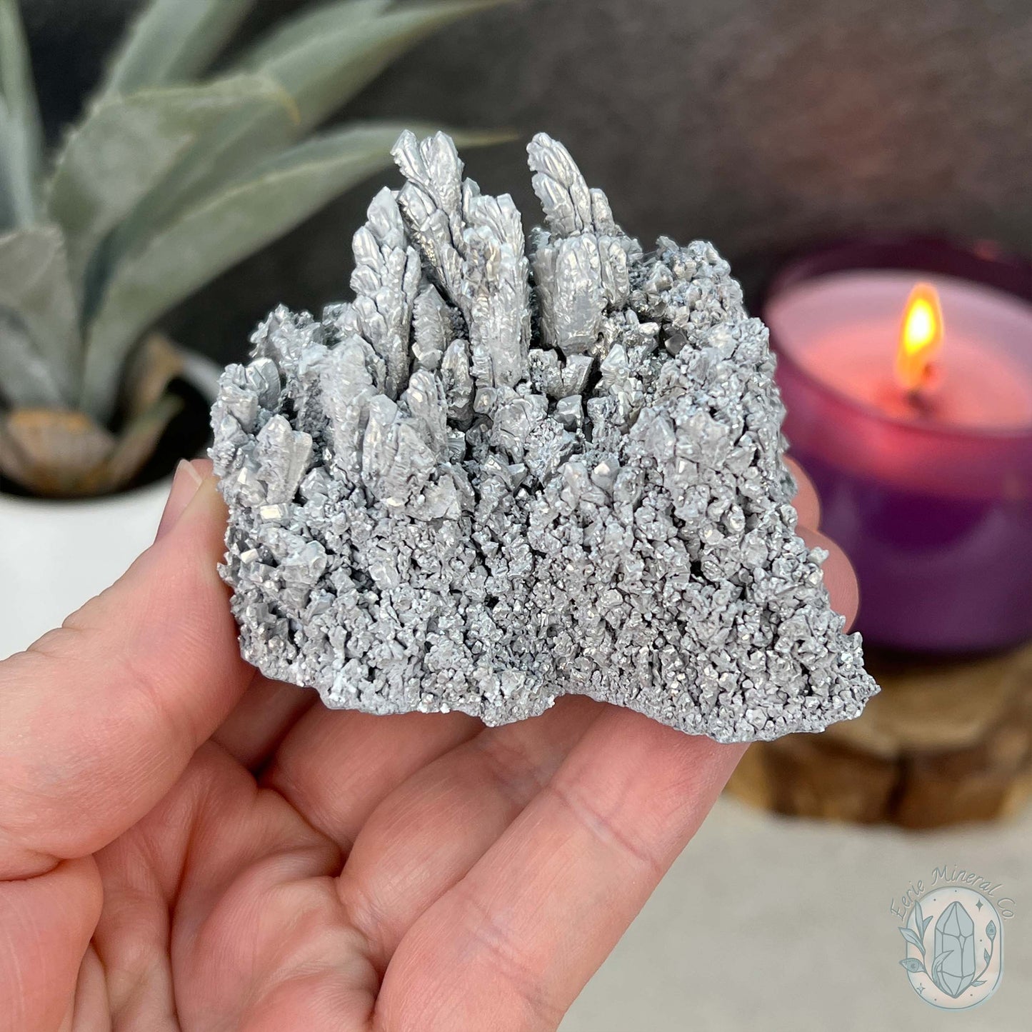 Raw Silver Magnesium Mineral Display Specimen