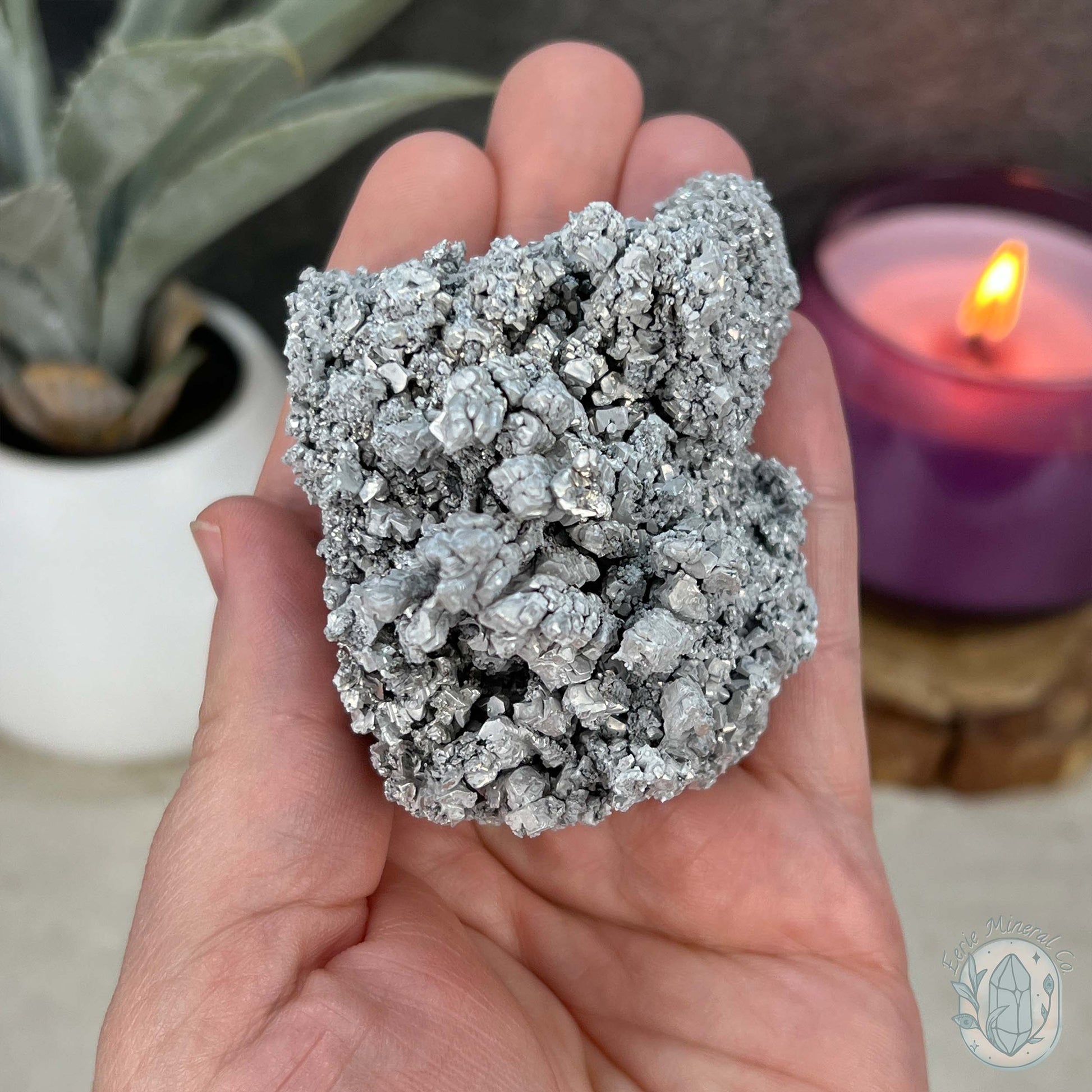 Raw Silver Magnesium Mineral Display Specimen