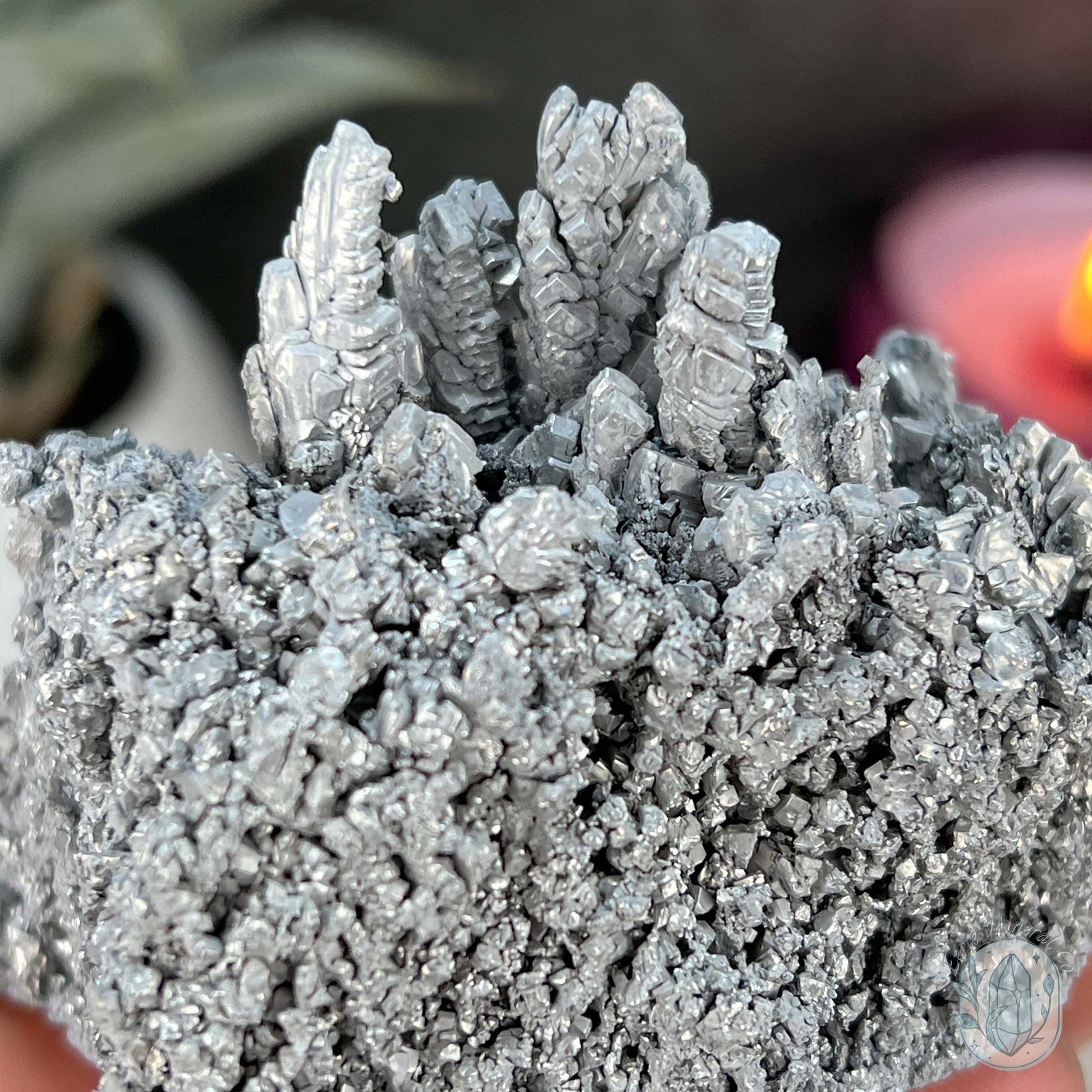 Raw Silver Magnesium Mineral Display Specimen