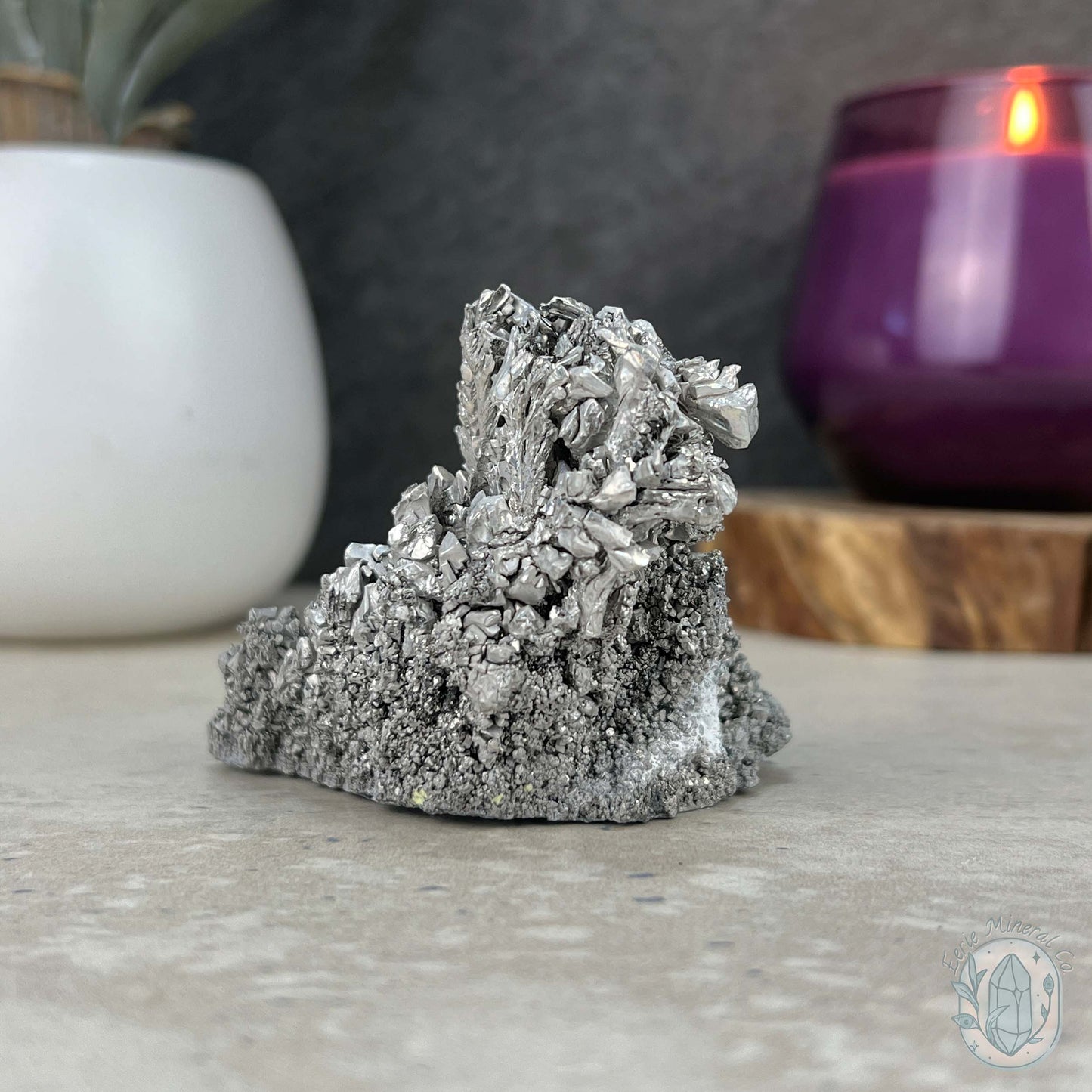 Raw Silver Magnesium Mineral Display Specimen