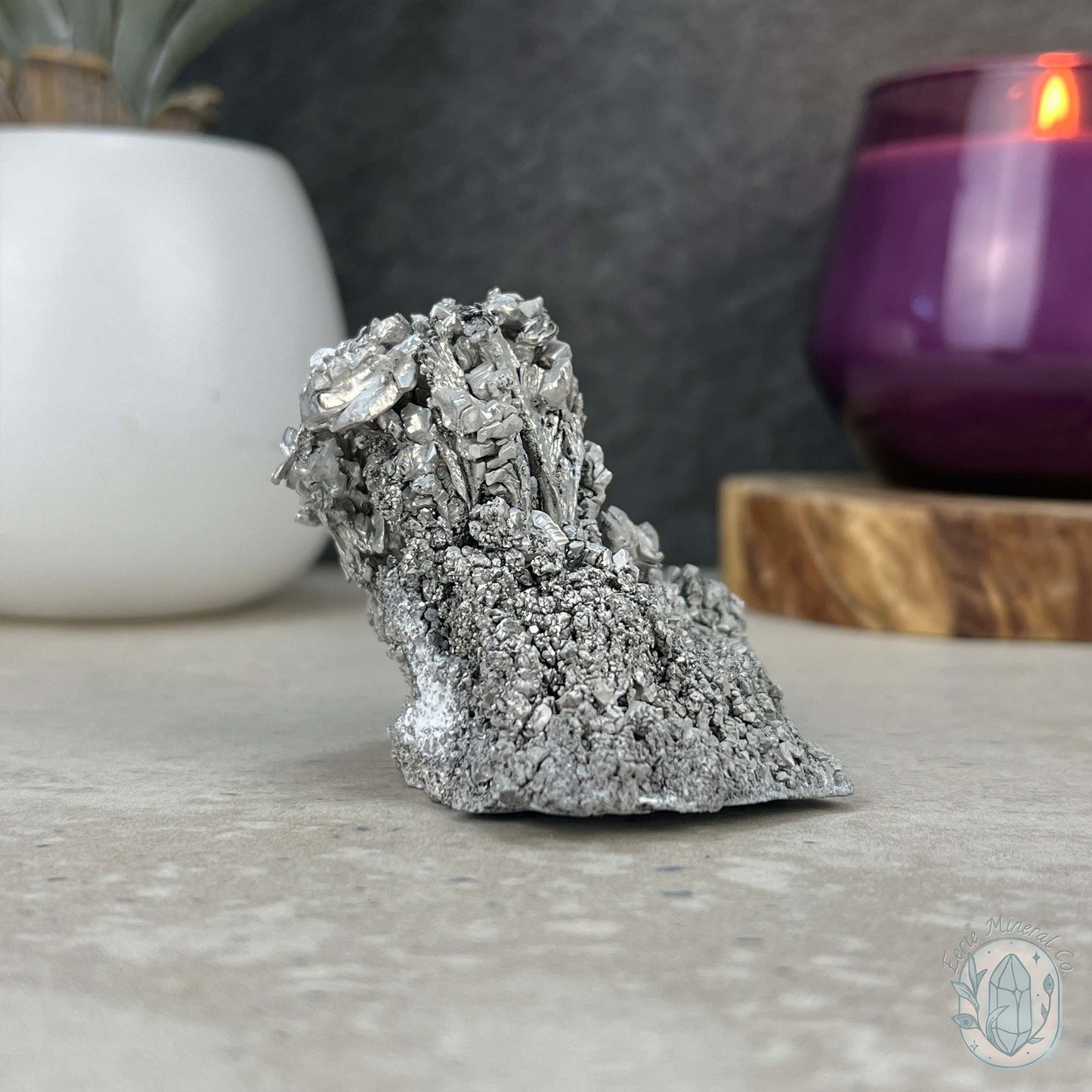 Raw Silver Magnesium Mineral Display Specimen