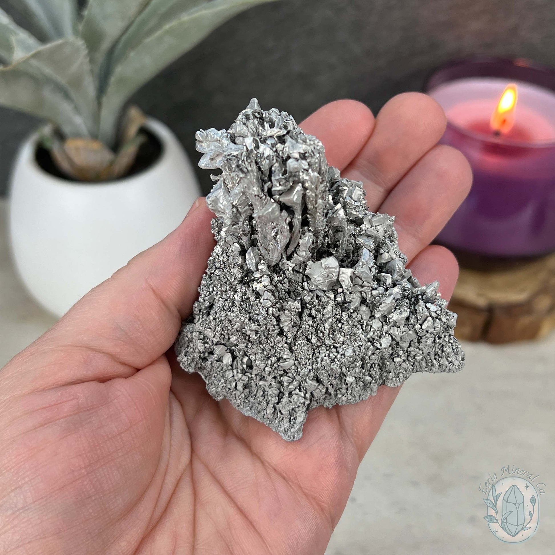 Raw Silver Magnesium Mineral Display Specimen
