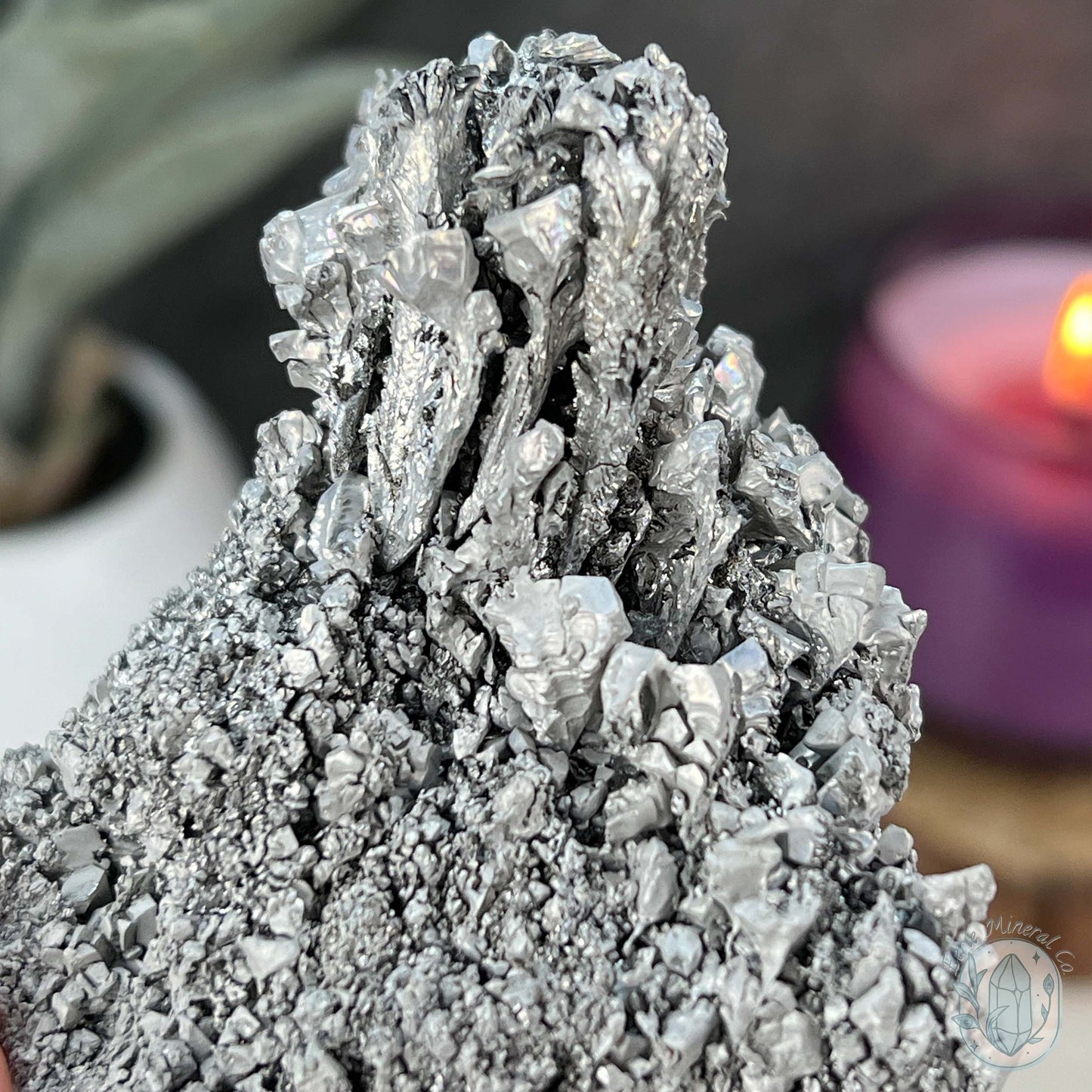 Raw Silver Magnesium Mineral Display Specimen