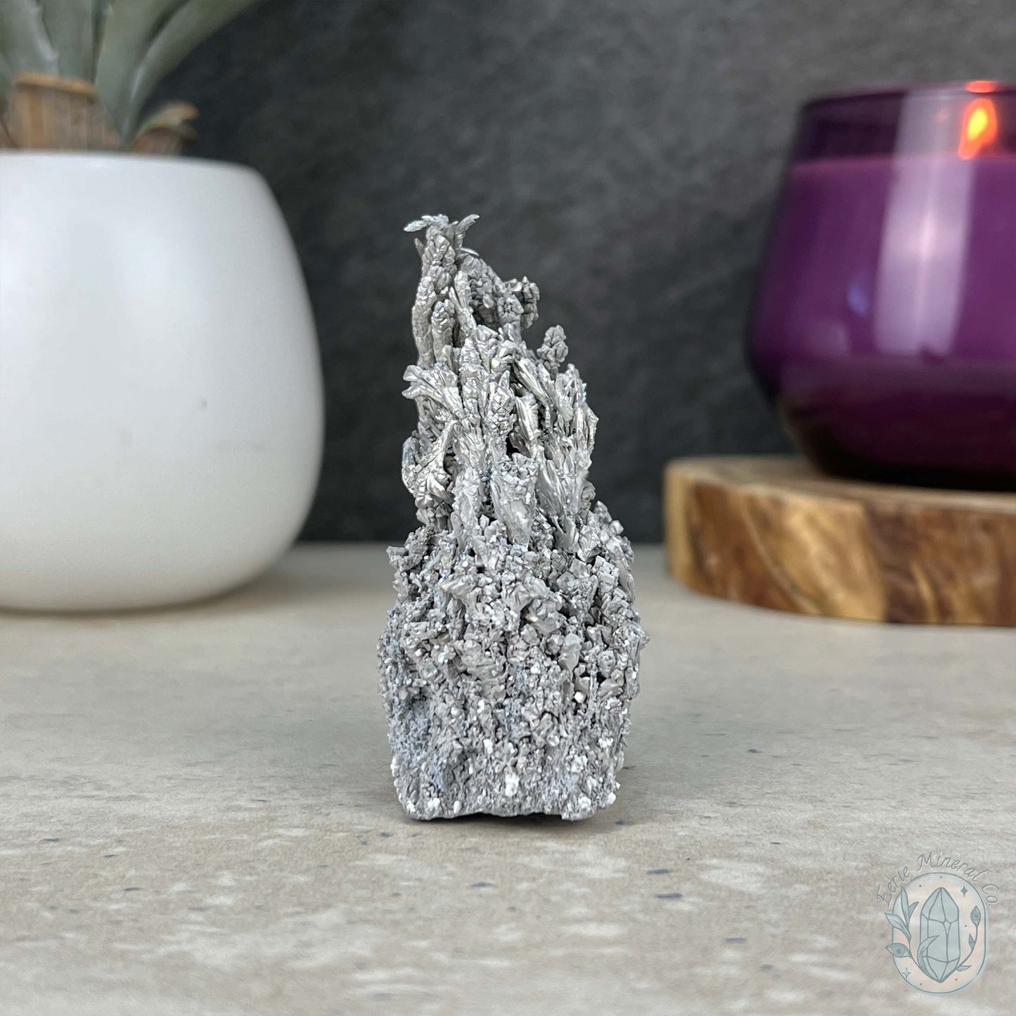 Raw Silver Magnesium Mineral Display Specimen