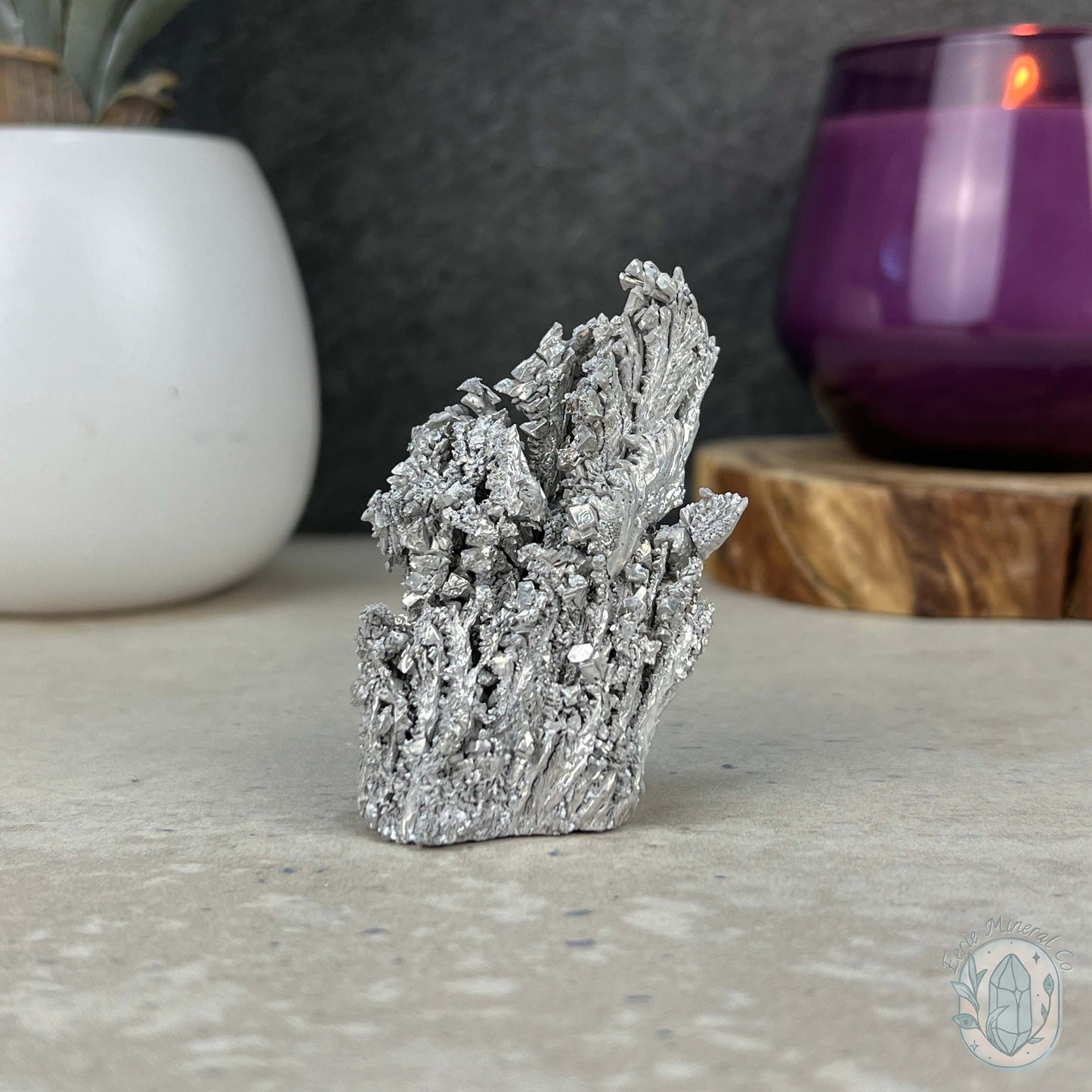 Raw Silver Magnesium Mineral Display Specimen