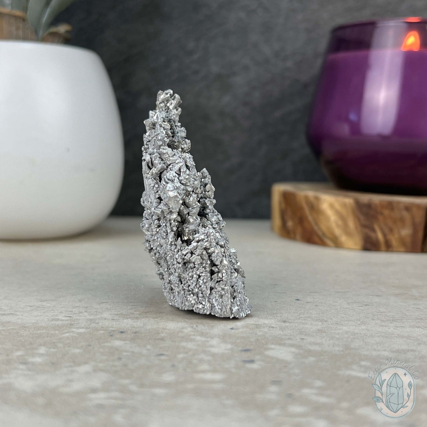 Raw Silver Magnesium Mineral Display Specimen