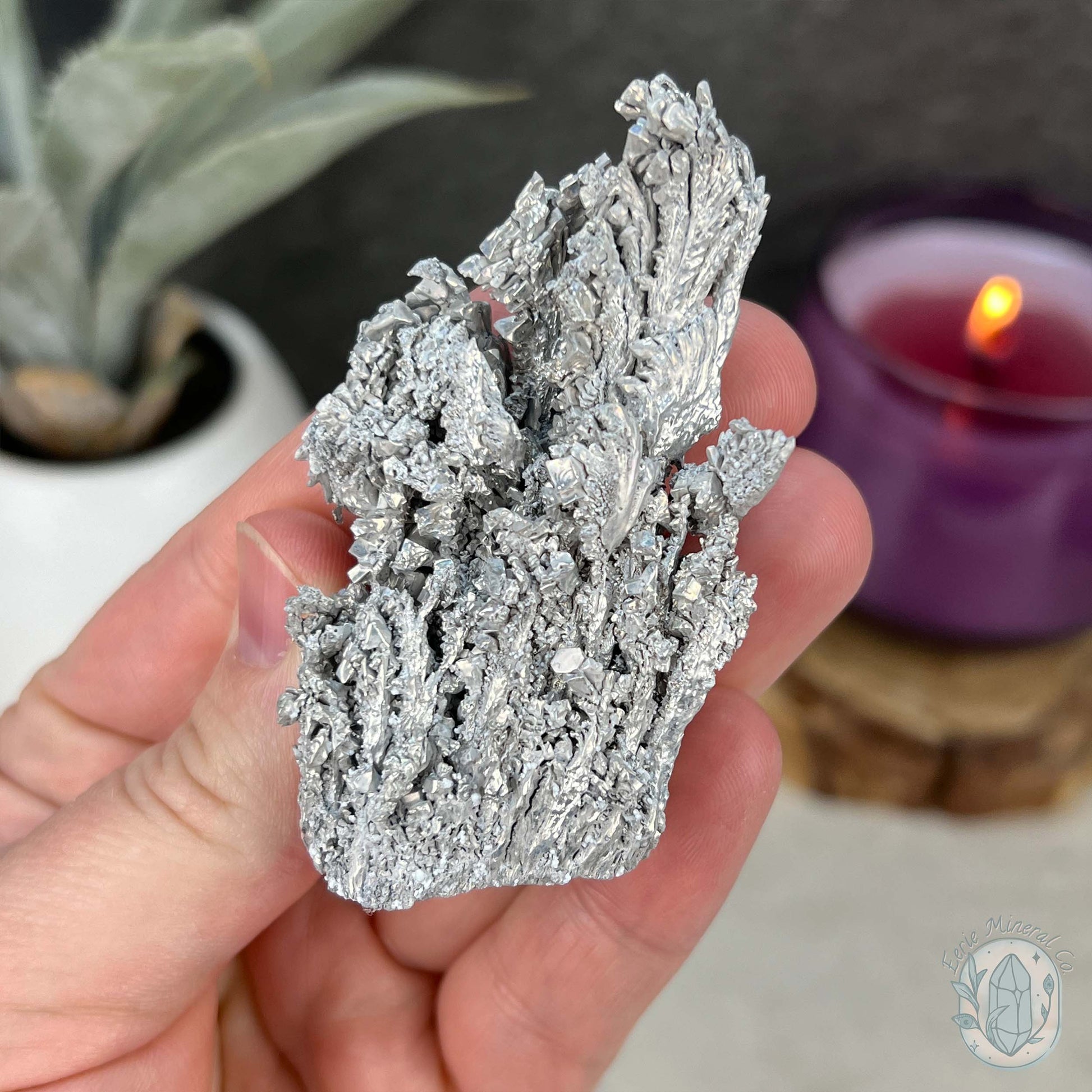 Raw Silver Magnesium Mineral Display Specimen