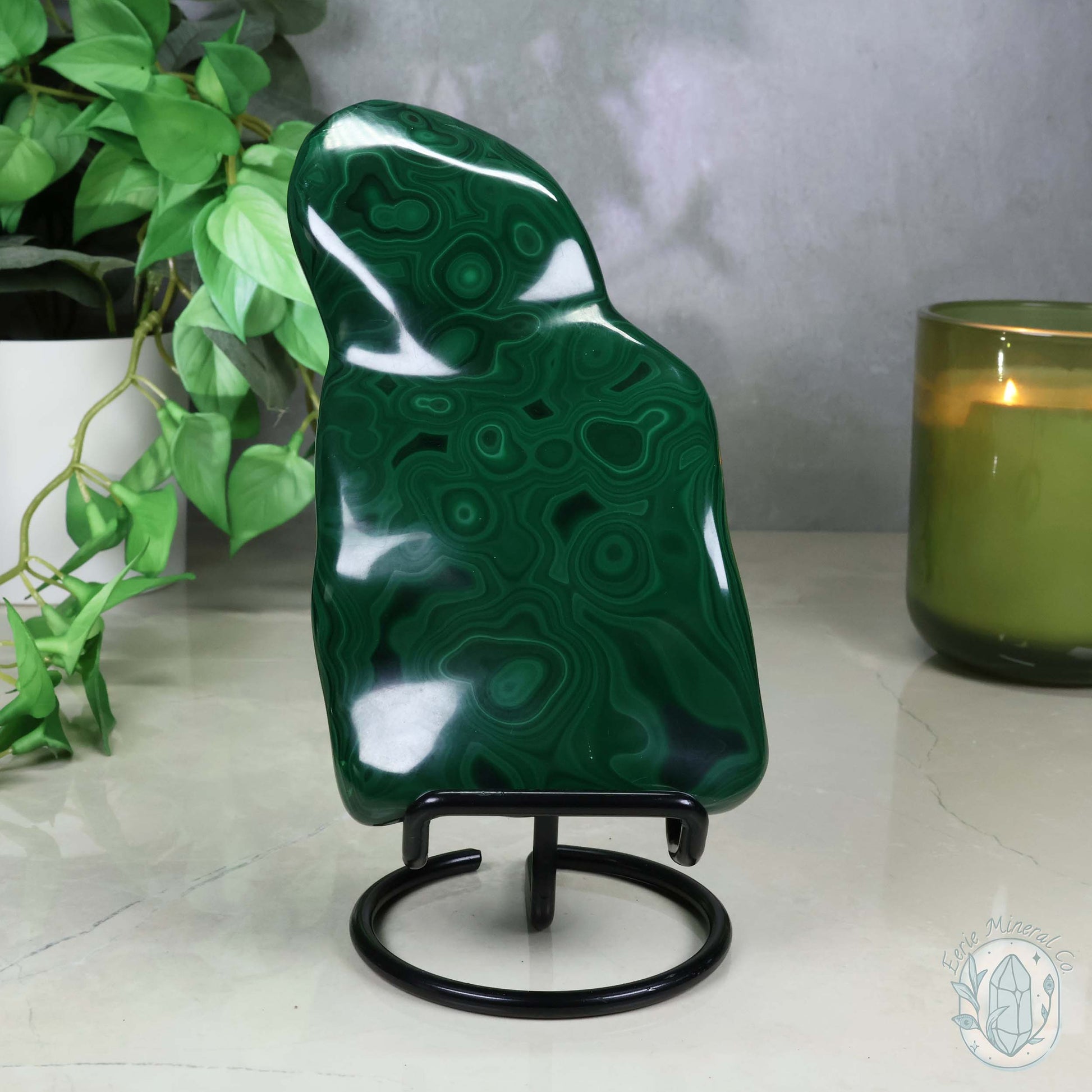 Polished Natural Malachite Freeform