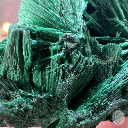 Natural Silky Fibrous Malachite Specimen