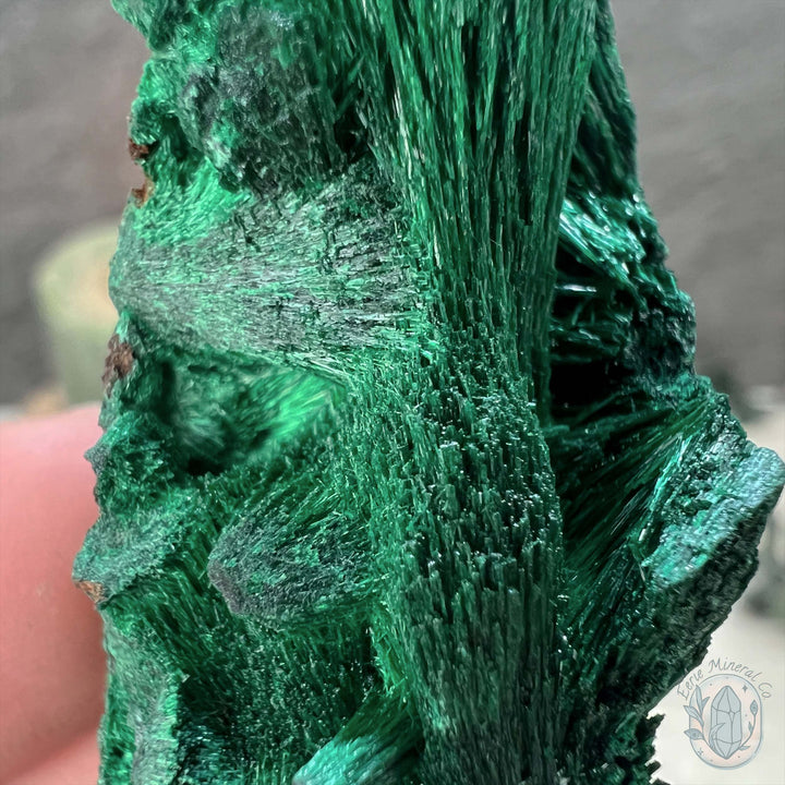 Natural Fibrous Silky Malachite Specimen From the Congo