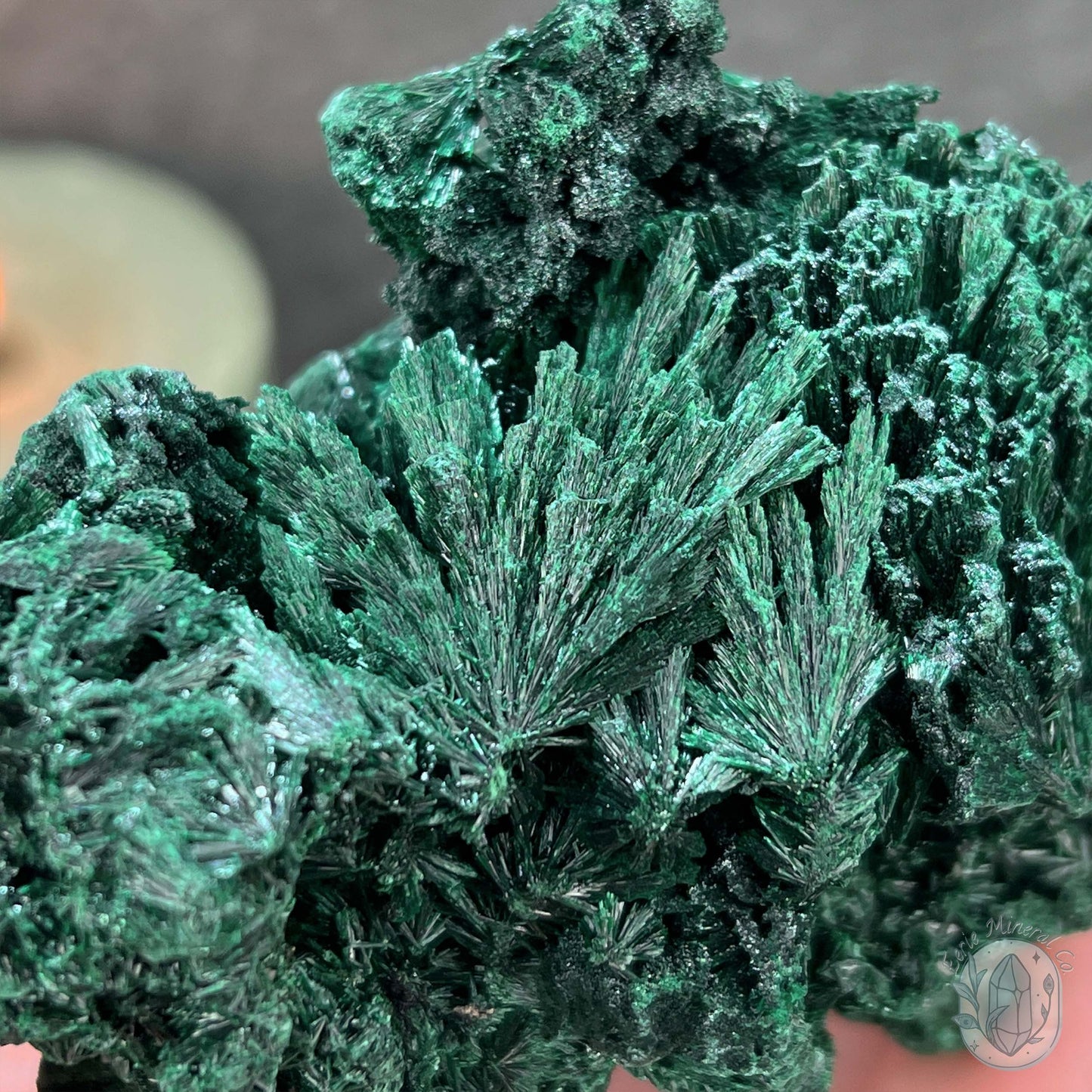 Natural Fibrous Silky Malachite Specimen From the Congo