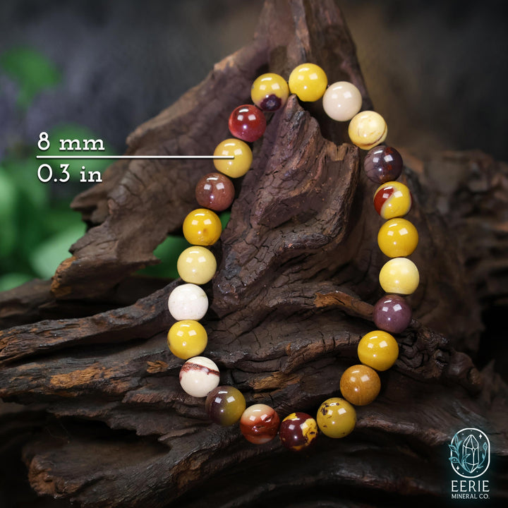 Mookaite Beaded Boho Stackable Stretch Bracelet