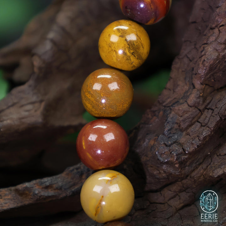 Mookaite Beaded Boho Stackable Stretch Bracelet