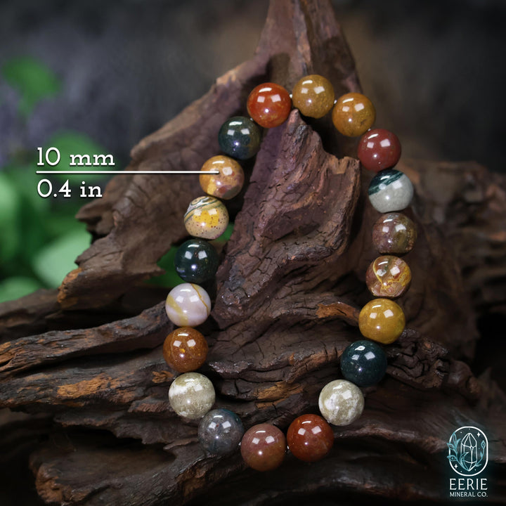 Ocean Jasper Beaded Boho Stretch Bracelet