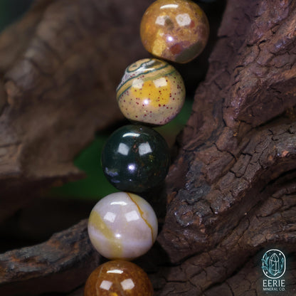 Ocean Jasper Beaded Boho Stretch Bracelet