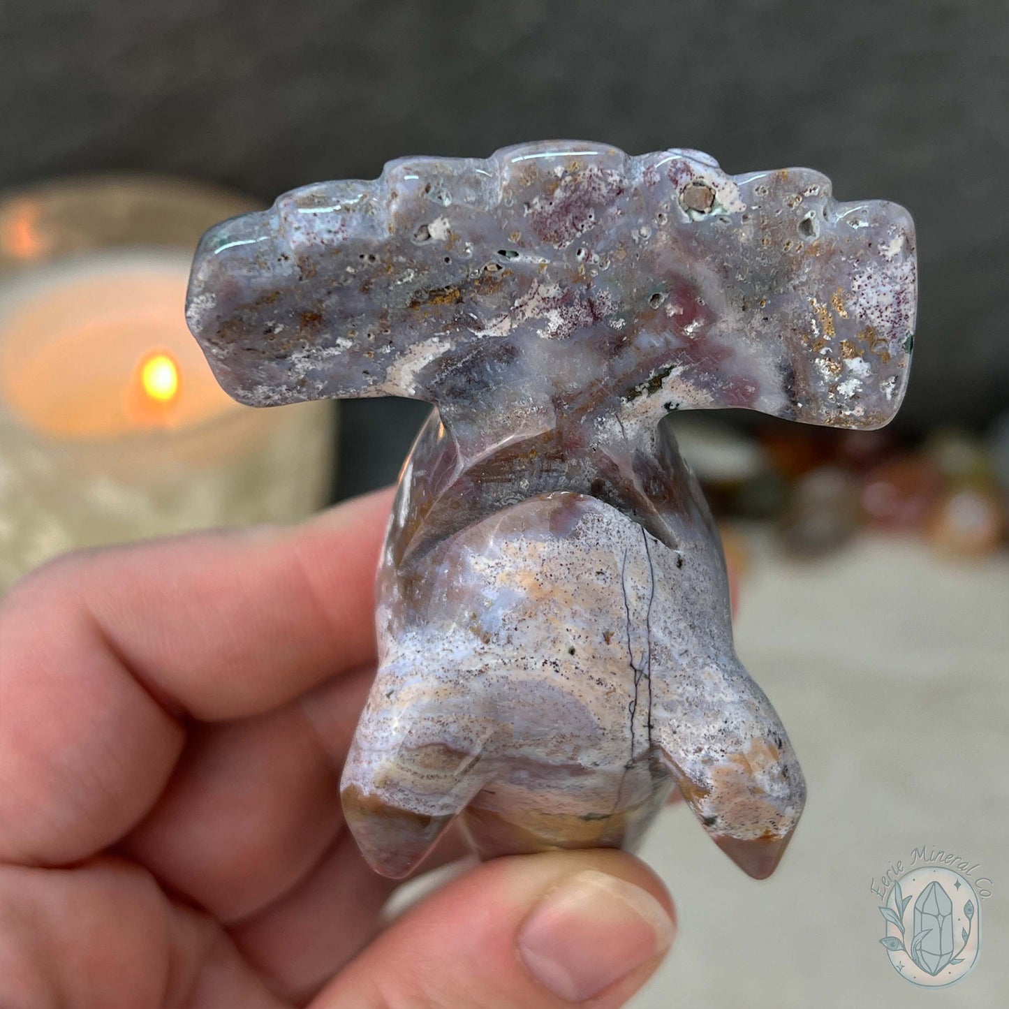 Ocean Jasper Hammerhead Shark Carving