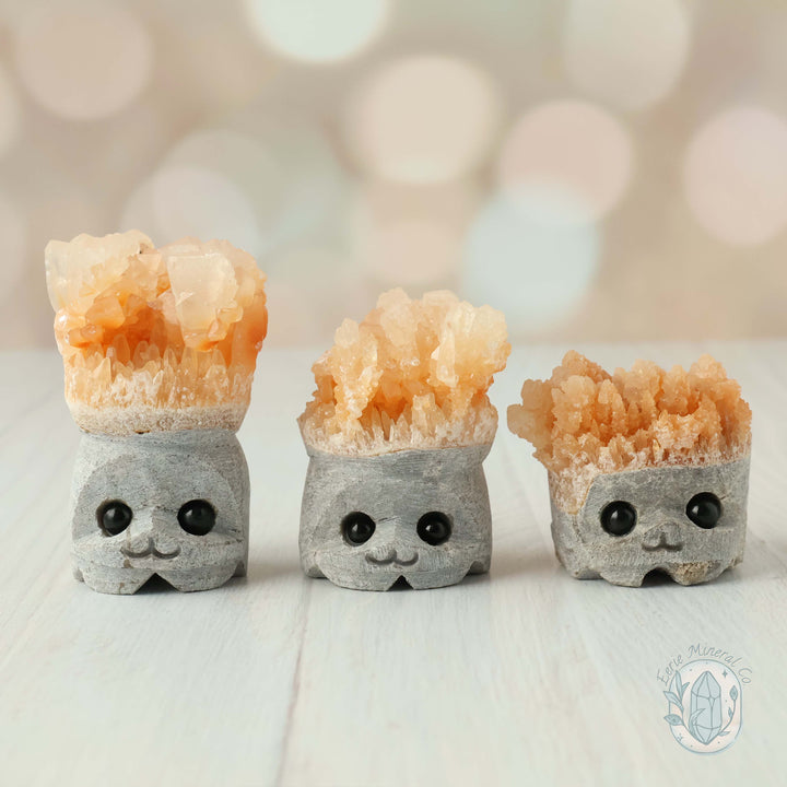 Orange Calcite Stalactite Crystal Cuties