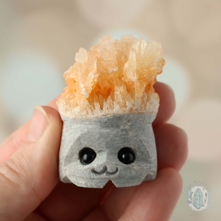 Orange Calcite Stalactite Crystal Cuties