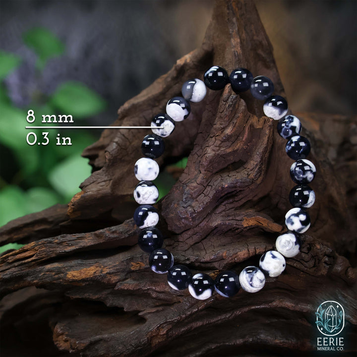 Orca Agate Gemstone Beaded Boho Stretch Bracelet