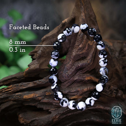 Orca Agate Gemstone Beaded Boho Stretch Bracelet