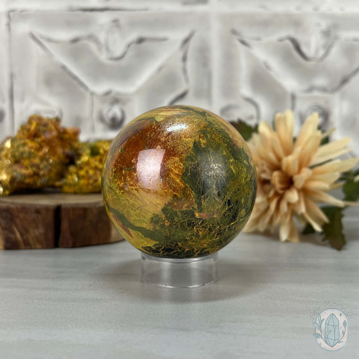 63mm Polished Orpiment and Realgar Sphere
