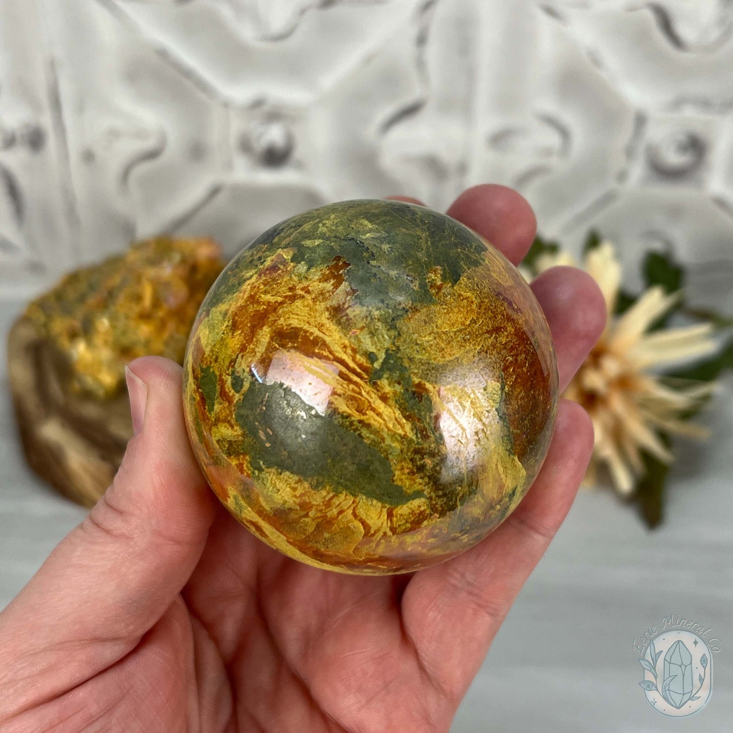 63mm Polished Orpiment and Realgar Sphere