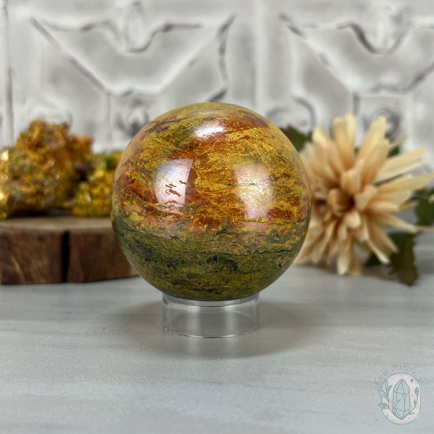 64mm Polished Orpiment and Realgar Sphere