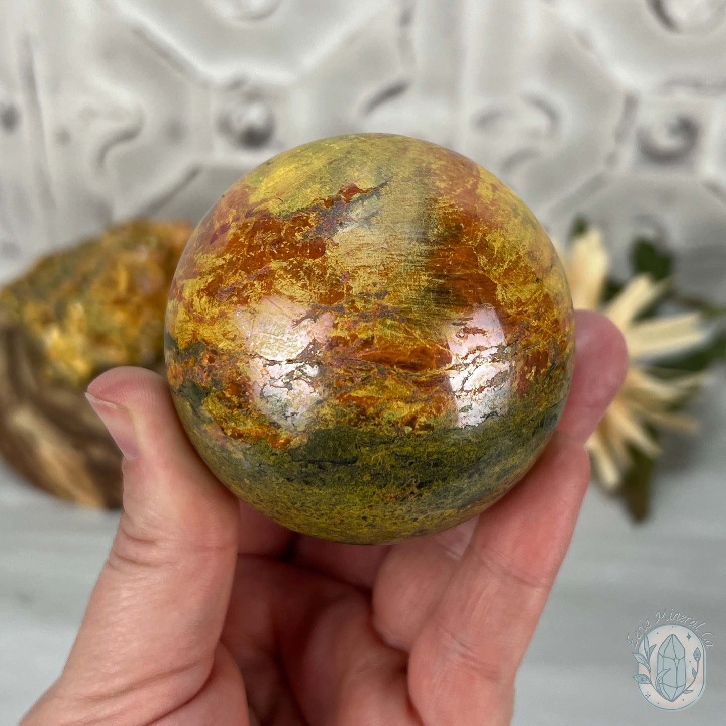 64mm Polished Orpiment and Realgar Sphere