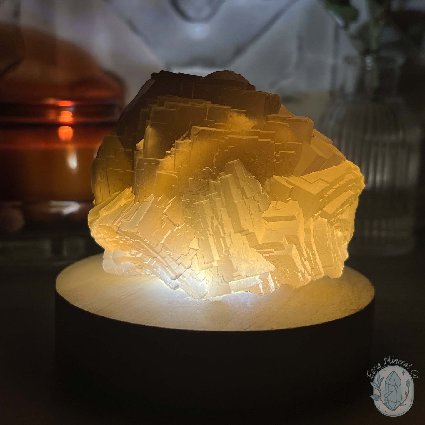 UV Reactive Peach Colored Fluorite Specimen