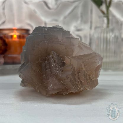 UV Reactive Peach Colored Fluorite Specimen