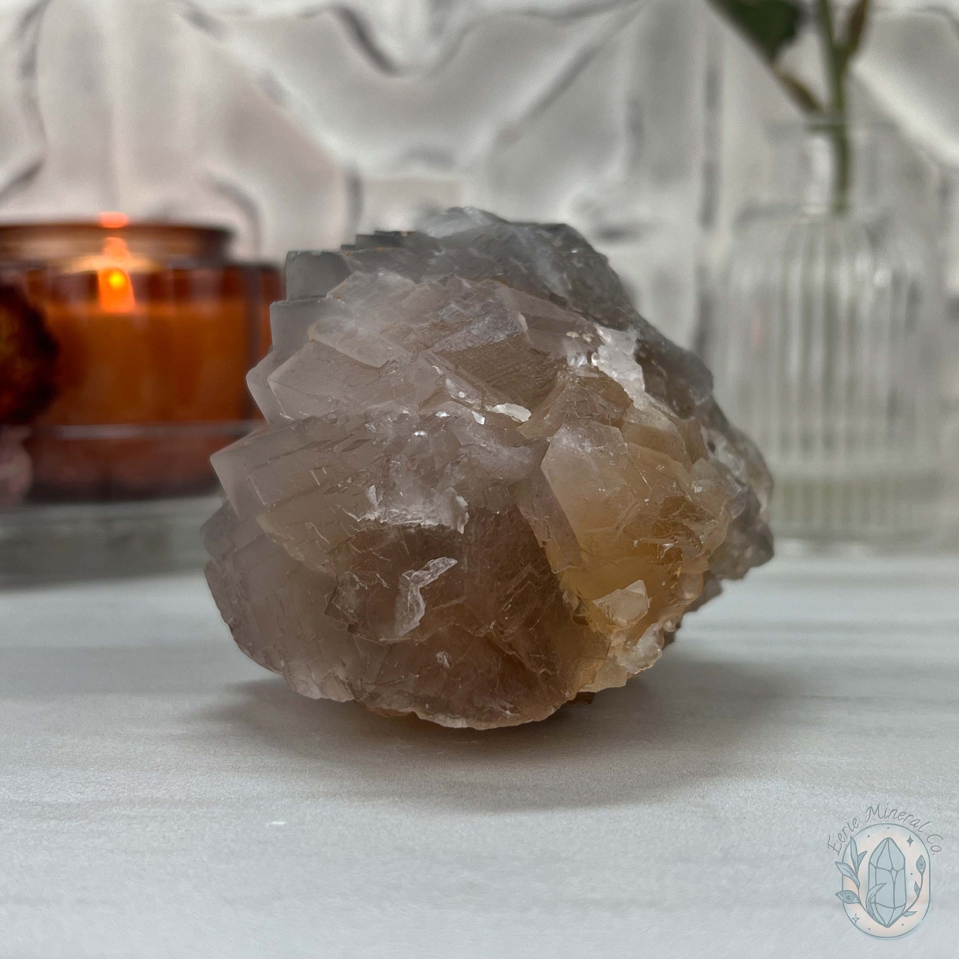 UV Reactive Peach Colored Fluorite Specimen