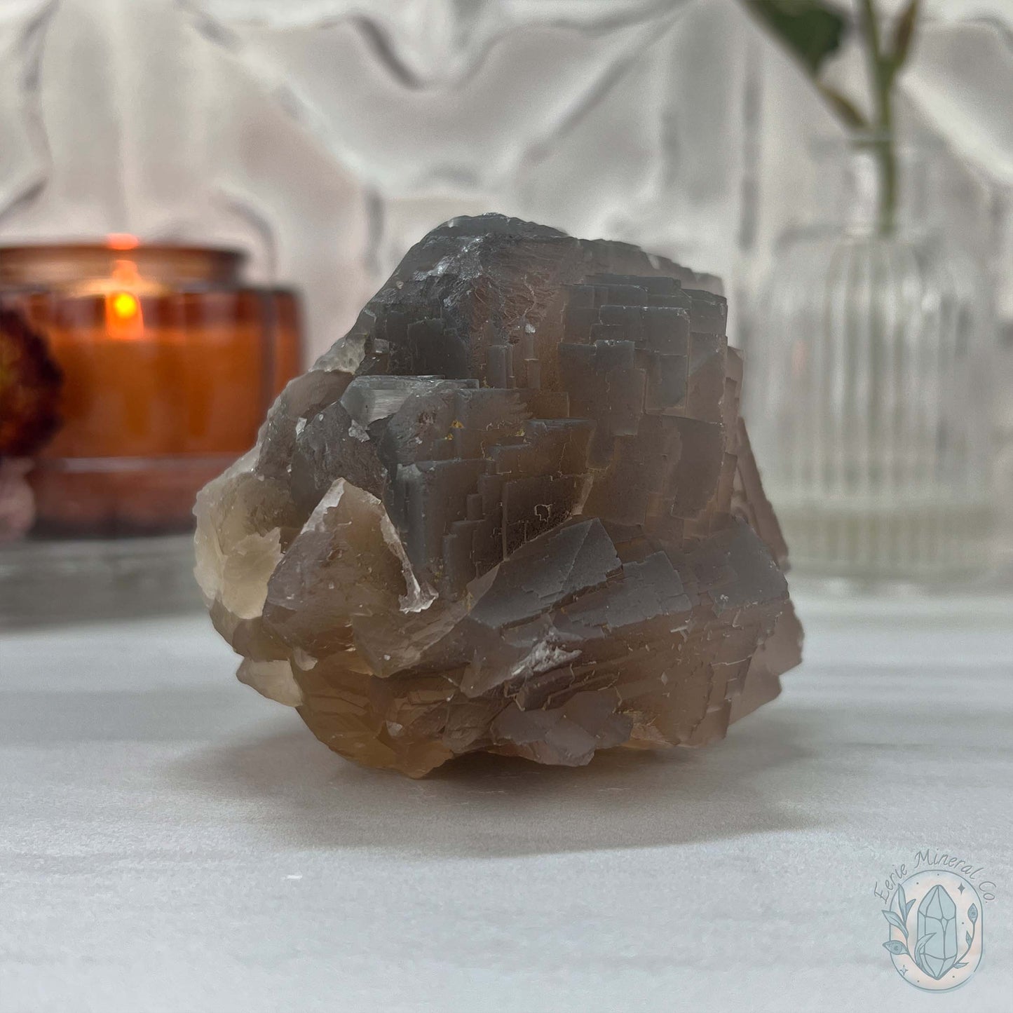 UV Reactive Peach Colored Fluorite Specimen