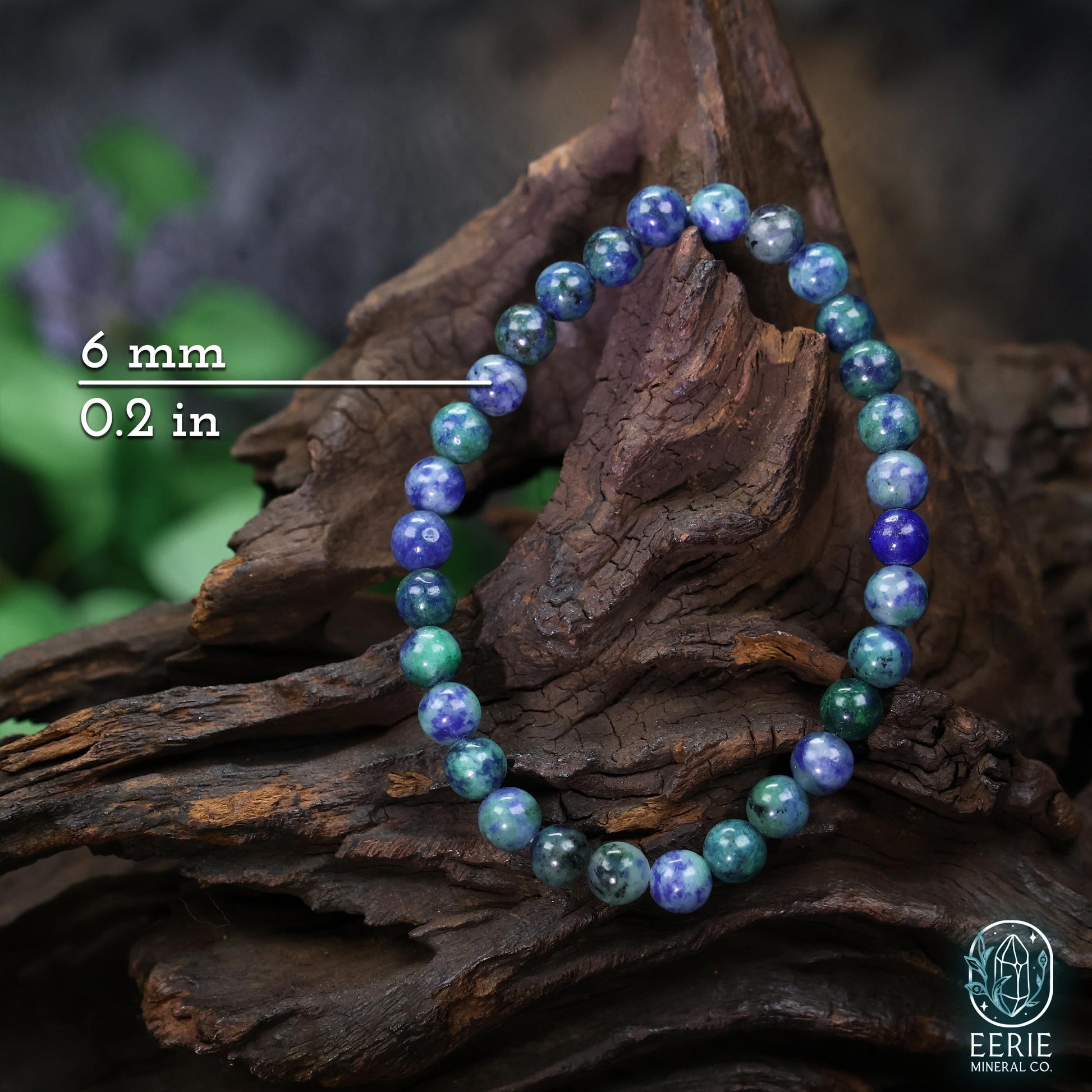 Polished Phoenix Stone Beaded Stretch Bracelet